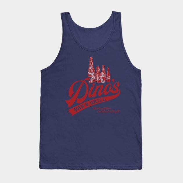 Dino's Bar and Grill Tank Top by MindsparkCreative